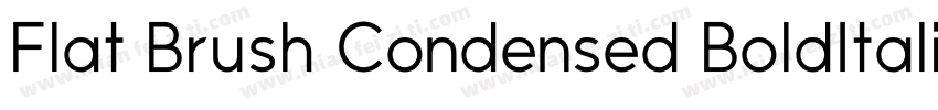 Flat Brush Condensed BoldItalic字体转换